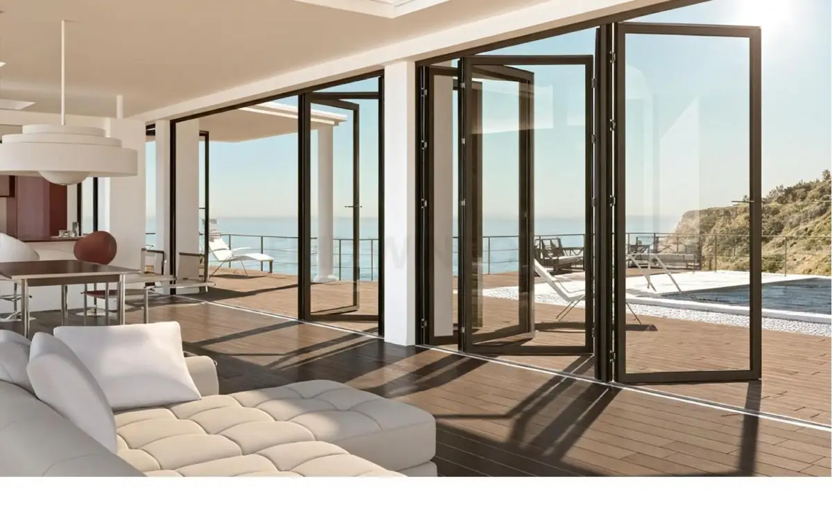 75 Series aluminium folding glass door reference