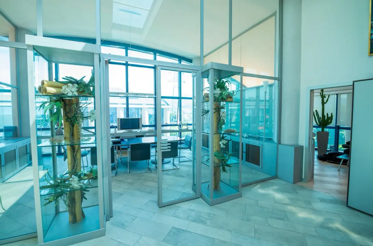 Office glass partition installation reference