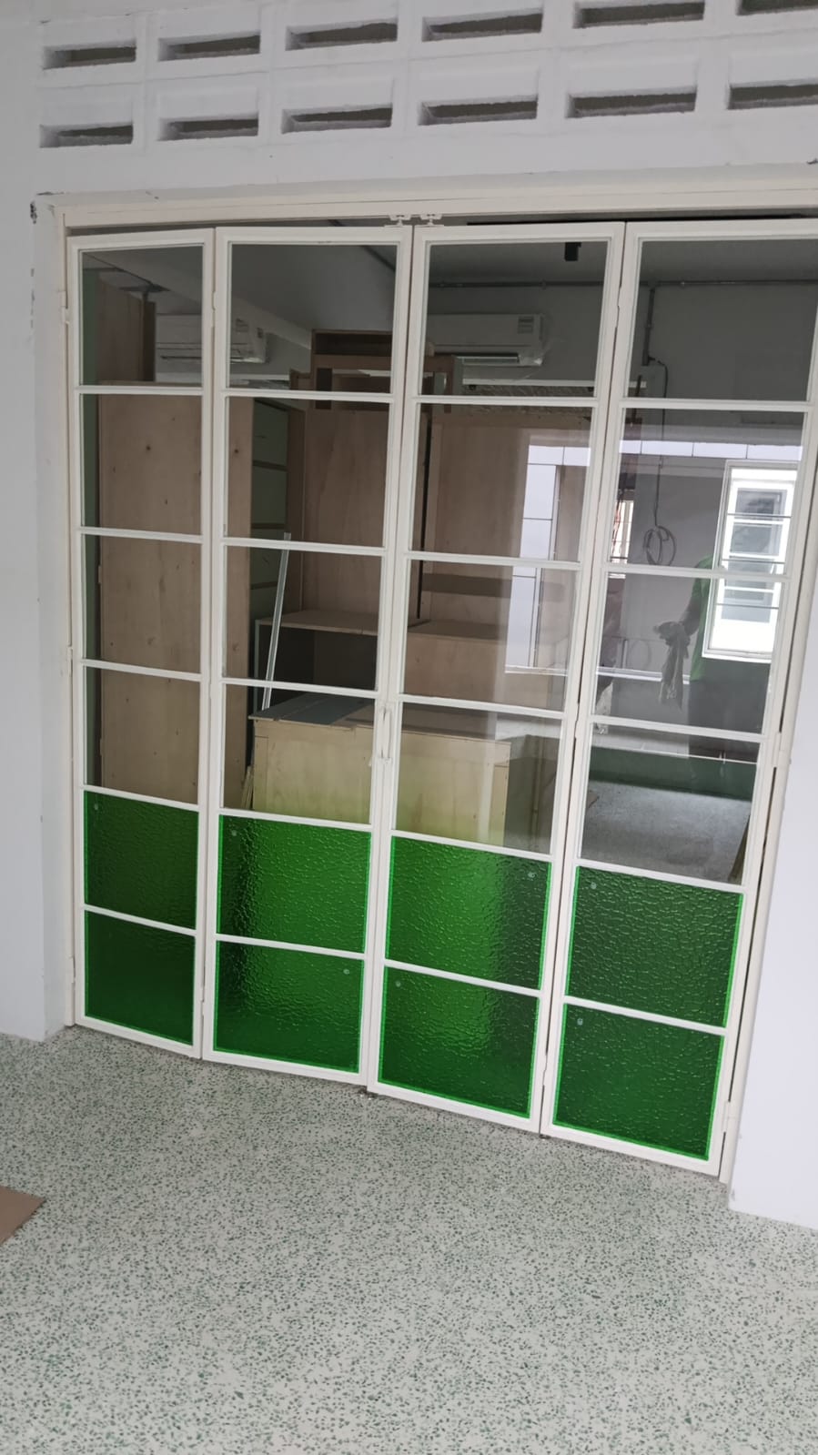 White heritage-style glazed doors supplied for Guan Chuan